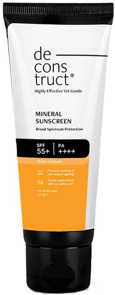 Deconstruct Tinted Mineral Sunscreen SPF 55+ tube