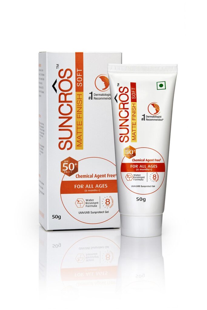 Suncros Soft Gel sunscreen tube